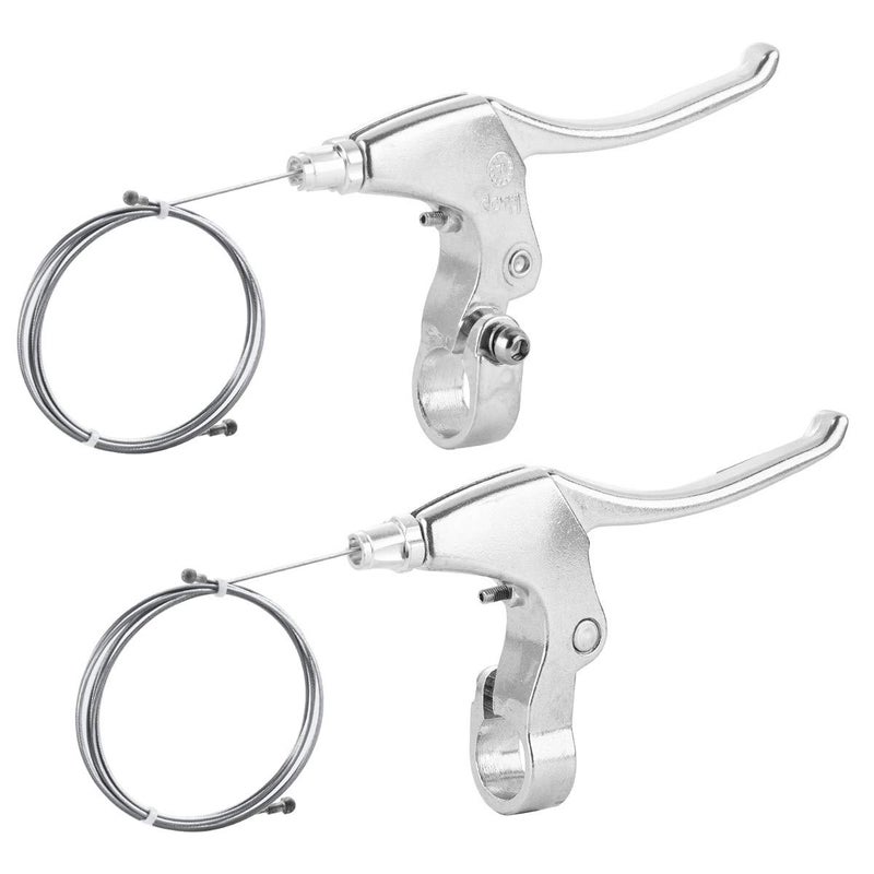 CNC رافعة فرامل دراجة CNC، رافعة فرامل مقود دراجة جبلية لـ MTB، فضي - Image 1